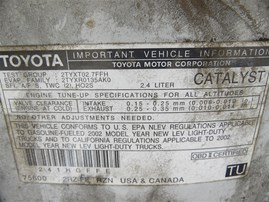 2002 Toyota Tacoma SR5 White Extended Cab 2.4L AT 2WD #Z24692
